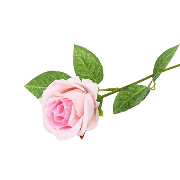 Fake Rose, Single Artificial Rose 21" Real Touch Flowers High Simulation Wedding Anniversary Romantic Gift for Elegant Home Decor Red Fake Roses Valentine's Day Gift,Pink,21.07"