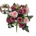 thumbnail image 1 of Fake Roses Artificial Flowers for Outdoors Spring Valentines Day Decorations, UV Resistant Fake Flower Bouquet Faux Silk Roses for Wedding Home Cemetery Summer Decor, 1 of 5