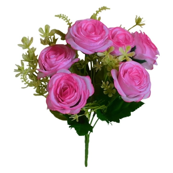 Fake Roses Artificial Flowers Red Roses with Long Stems Realistic Faux Silk Rose Bouquets for Wedding Bridal Shower Centerpieces Floral Arrangements Party Valentines day Flowers(Pink,)