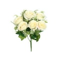 thumbnail image 1 of Fake Roses Artificial Flowers for Outdoors Spring Decorations, UV Resistant Fake Flower Bouquet Faux Silk Roses for Wedding Home Summer Decor (Beige), 1 of 7
