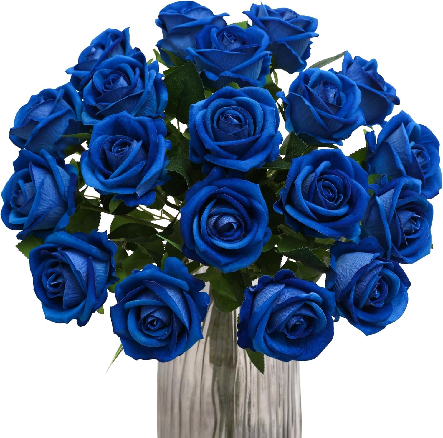 Fake Roses Artificial Silk Flowers - 12 Pcs Black Roses Artificial Faux Flowers with Stems for Home Wedding Centerpiece Hotel Office Decor