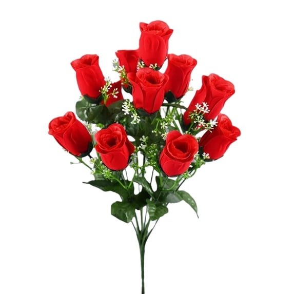 Fake Roses Pick Artificial Flowers Red Roses with Long Stems Realistic Faux Silk Rose Bouquets for Wedding Bridal Shower Centerpieces Floral Arrangements Party Valentines day Flowers