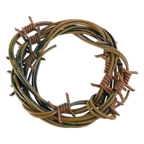 Fake Rusted Barbed Wire Decorations Falese Wires Rusty Barbed Wire Wreath for Western Party Christmas Decors