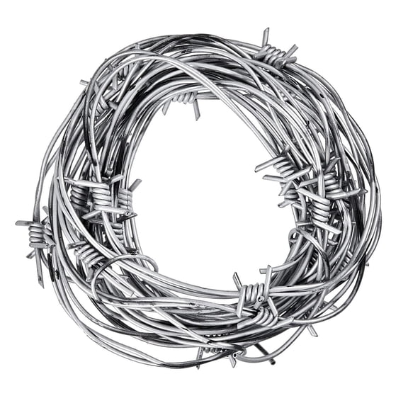 Fake Rusted Barbed Wire Decorations for Halloween Christmas Tree Western Party Props & Wreath