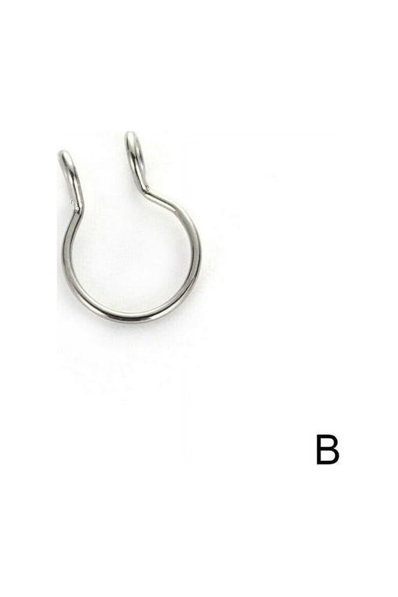 Fake Septum Nose Non Pierced Cuff Silver Gold Faux Fake Jewelry USD 9CM6
