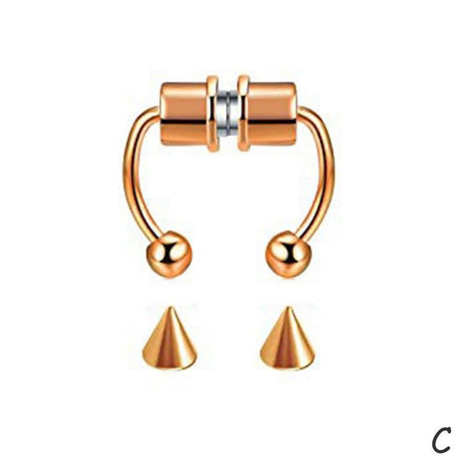 PIERCING FINTO MAGNETICO Tragus borchia clip-on orecchino PIERCING FINTO MAGNETICO Tragus borchia clip-on orecchino