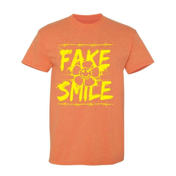 Fake Smile Sarcastic Humor Graphic Tees Gift For Mens Novelty Funny T Shirt
