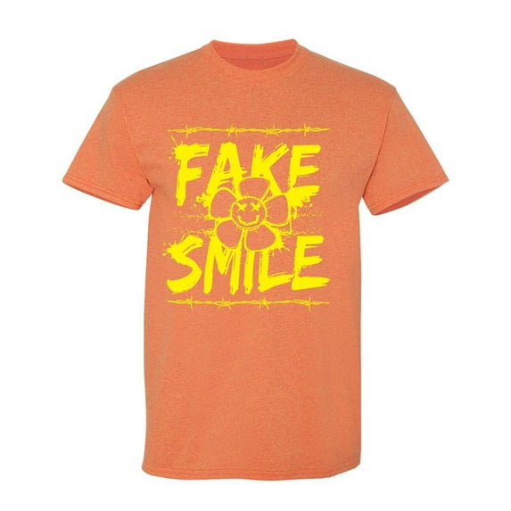 Fake Smile Sarcastic Humor Graphic Tees Gift For Mens Novelty Funny T Shirt