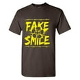 thumbnail image 1 of Fake Smile Sarcastic Humor Graphic Tees Gift For Mens Novelty Funny T Shirt, 1 of 5
