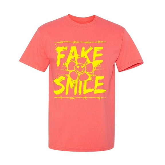 Fake Smile Sarcastic Humor Graphic Tees Gift For Mens Novelty Funny T Shirt