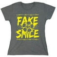 thumbnail image 1 of Fake Smile Sarcastic Humor Novelty Funny Women's Casual Tees, 1 of 3