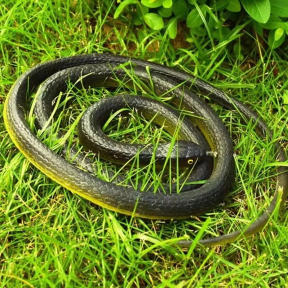 Fake Snake, Realistic Rubber Snake for Garden, Rubber Snakes to Keep Birds/Squirrels Away (1-Pack)