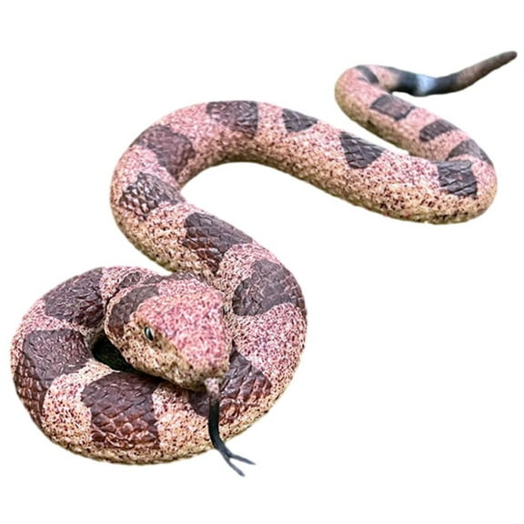 Fake Snakes Rubber Snake Realistic Keep Birds Away, Plastics Rattlesnake Figurines, for Playing Jokes Prankster Stuff Toys Gift for Halloween April Fools' Day Party Favors
