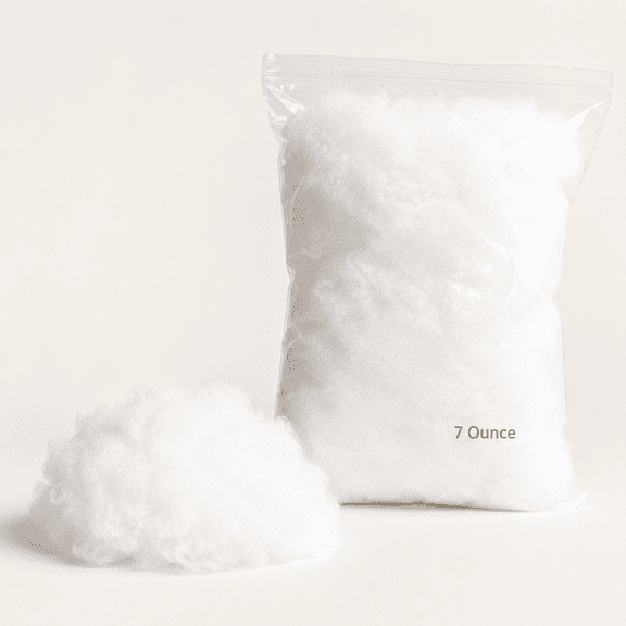 Fake Snow Decorations 7 Ounce, High Resilience Fluffy Fiber Stuffing Artificial Snow Cotton for Christmas Village Display, Tree, Table