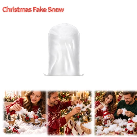 Fake Snow,Fluffy Artificial Snow For DIY Mantle Table Village Nativity Displays,Soft Cotton Fake Snow Clouds For Winter Christmas New Year Wedding Birthday Christmas Decorations