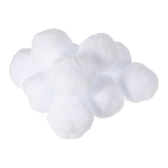 Fake Snow balls Toys White 2.4 Inch Artificial Snow Plush Balls for Christmas Decoration Indoor Winter Home 12 Pcs