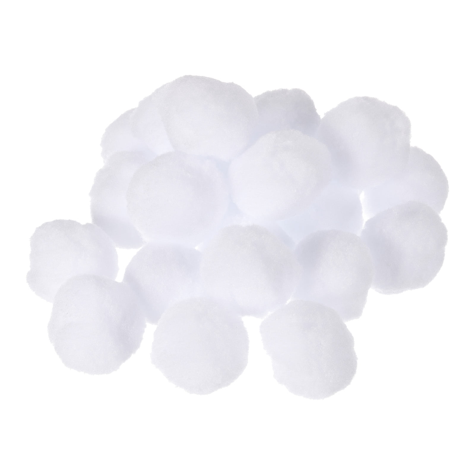 Fake Snow balls Toys White 2 Inch Artificial Snow Plush Balls for Christmas Decoration Indoor Winter Home 20 Pcs