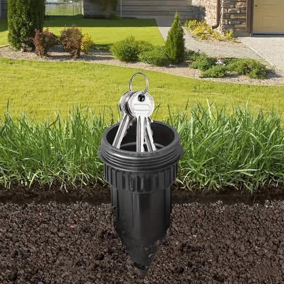 Fake Sprinkler Key Hider with Storage Box, Hide A Key Cash Hider Sprinkler Head, Outdoor Key Holder for House Keys, Car Keys, Waterproof Camouflage Key Safe, Easy Push Into The Ground