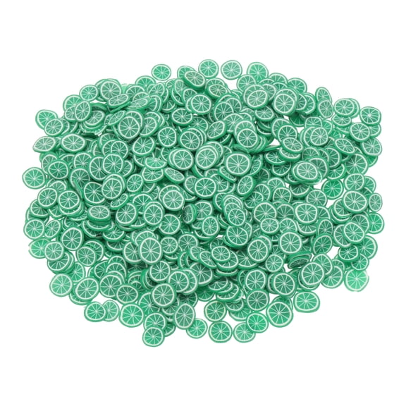 Fake Sprinkles, 30G Green Lemon Resin Faux Sprinkles Fake Candy Sugar Polymer Clay Slices for Nail Art, Green