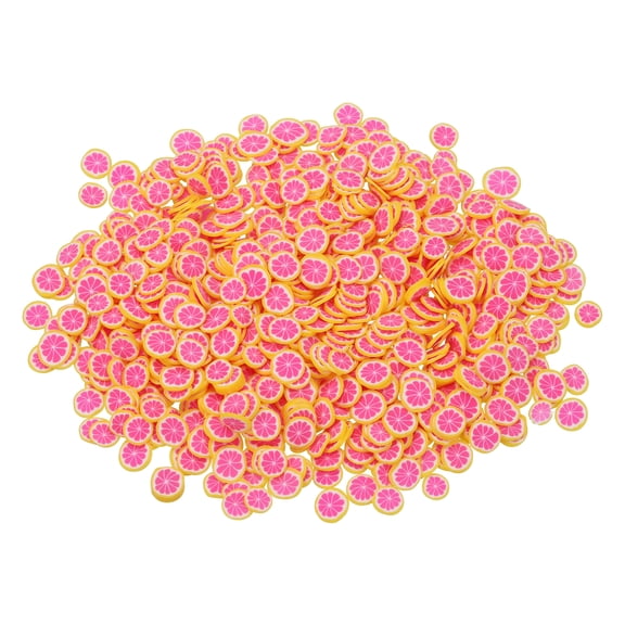 Fake Sprinkles, 30G Red Grapefruit Resin Faux Sprinkles Fake Candy Sugar Polymer Clay Slices for Nail Art, Red