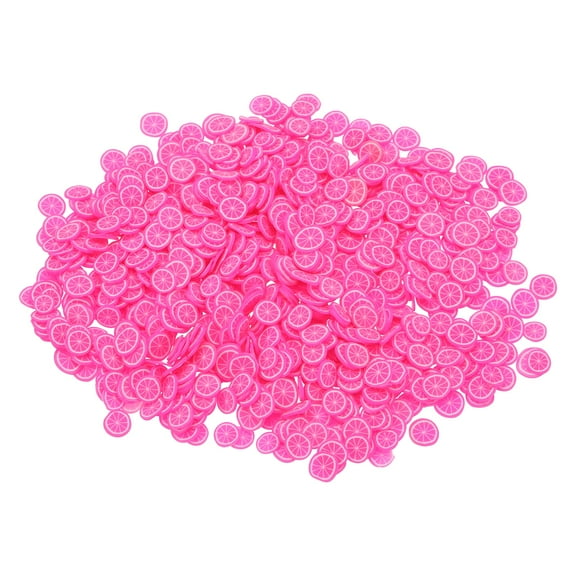 Fake Sprinkles, 30G Red Lemon Resin Faux Sprinkles Fake Candy Sugar Polymer Clay Slices for Nail Art, Red