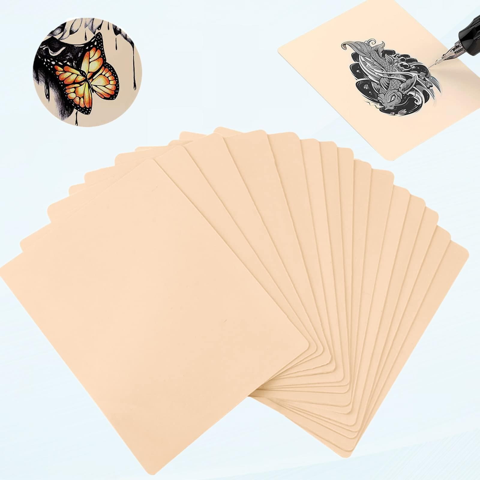 Fake Tattoo Skin Practice - 10 Piece Tattoo Skin Practice 7.4x5.6 Inch
