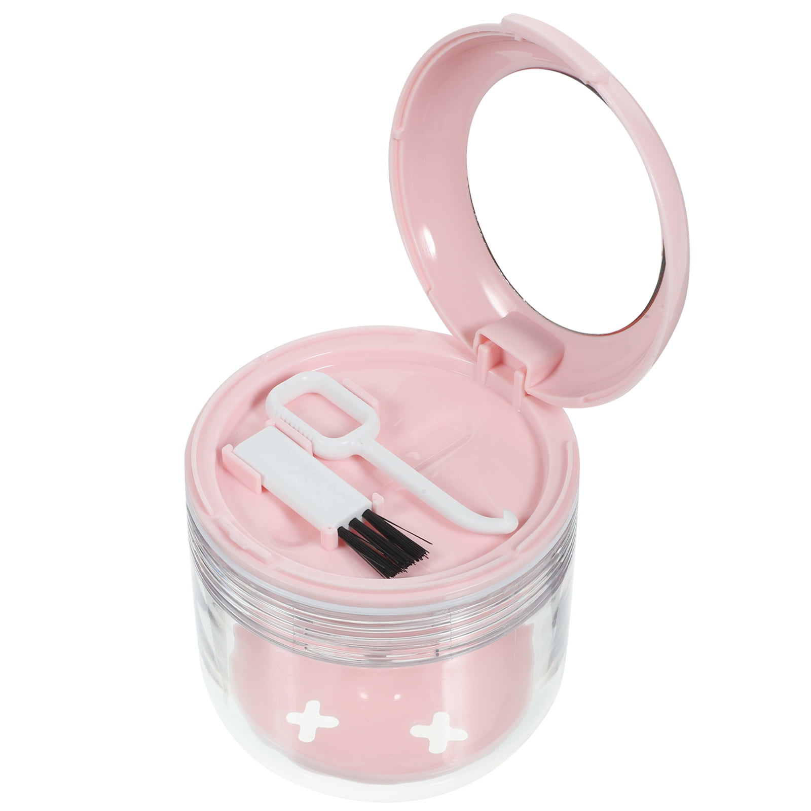 Fake Teeth Denture Cleaning Box Orthodontic Retainer Case Denture Cups