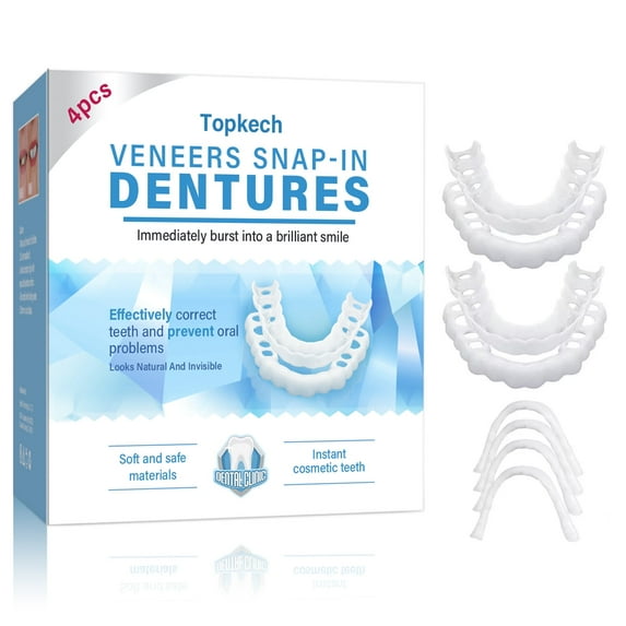 Fake Teeth, Denture Teeth, Confidence Smile Temporary Teeth