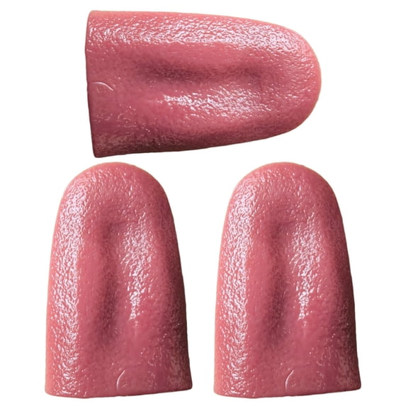Fake Tongue Magic Tricks Props for Halloween Pranking, Realistic Stretchable False Tongue Performance Prop, Scary Entertainment Toys for Adults Party 2 X 1.6 Inches, 3 Fake Tongues