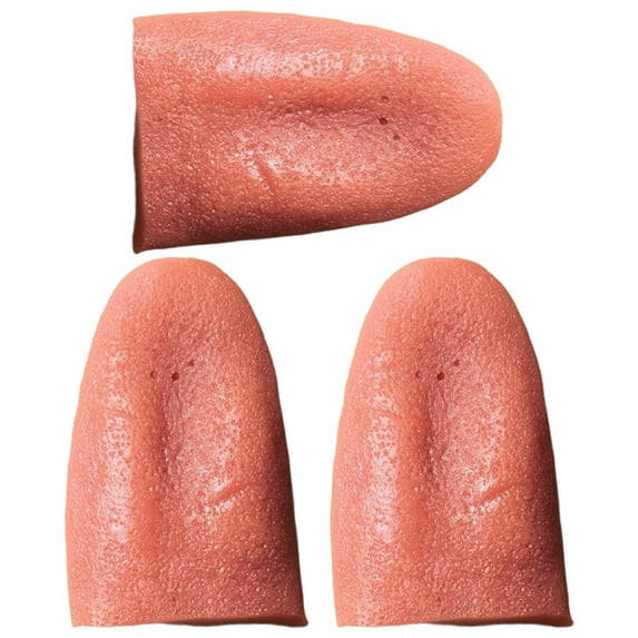 Fake Tongue Magic Tricks Props for Halloween Pranking, Realistic Stretchable False Tongue Performance Prop, Scary Entertainment Toys for Adults Party 2 X 1.6 Inches, 3 Fake Tongues