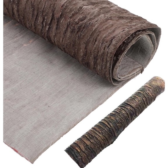 Fake Tree Bark Cover,15.7'' x 39.37'' Silicone Artificial Bark for Home Garden,Tree Bark Camouflage Cover for Poles, Pipes, Stumps, Outdoor Décor