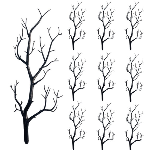 Fake Tree Branches,Artificial Tree Branch,Plastic Dried Tree Twig Stems,Decorative Branches,Christmas Tree Decorations,Vase Filler,Dry Willow Branches,for Home Office Festival Party 10Pcs