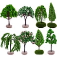 thumbnail image 1 of Fake Tree8pcs Realistic Tree Model Microlandscape Layout Model Artificial Miniature Tree Modeling Prop, 1 of 8