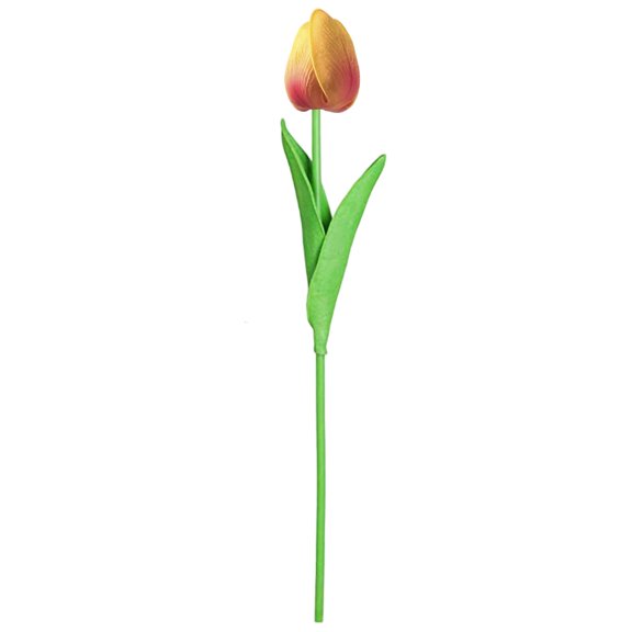 Fake Tulips Artificial Flowers, 1 Pc Real Touch PU Faux Flowers Tulip Stems for Wedding Spring Bouquet Floral Arrangement Home Party Office Decorations for Mother's Day, 12.6 Inch, A