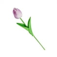 thumbnail image 1 of Fake Tulips Artificial Flowers Real Touch PU Faux Flowers Tulip Stems for Wedding Spring Bouquet Floral Arrangement Home Party Office Decorations for Mother's Day, 1Pc, Multicolor(Purple,13.4x1.2"), 1 of 7