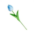 thumbnail image 1 of Fake Tulips Artificial Flowers Real Touch PU Faux Flowers Tulip Stems for Wedding Spring Bouquet Floral Arrangement Home Party Office Decorations for Mother's Day, 1Pc, Multicolor(Blue,13.4x1.2"), 1 of 7