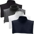 thumbnail image 1 of Fake Turtleneck Dickey Detachable Collars Set Half Top Mock Blouse Collar for Women Men, 1 of 6