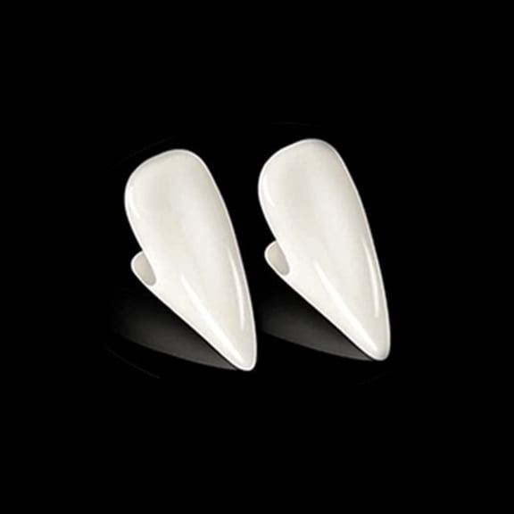 Fake Vampire Teeth Fangs Adult,1Pair Realistic Vampire Fangs for Cosplay Makeup Props,Halloween Vampire Costume Accessories for Women Men,Plastic Teeth with Adhesive Halloween Party Favors Props