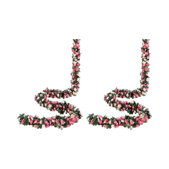 Fake Vines Artificial Flowers Flower Garland Vine Garland Spring Decor Hanging Vines 2 Pcs 8.2 FT Flower Garland Hanging Floral Vines for Wedding Party Home Office Decorations