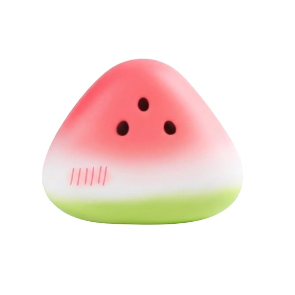 Fake Watermelon Stress Relief Squeeze Toy Soft Durable Novelty Fidget Toy Help for Relax Focus Autism ADHD Sensory Squishy Balls for Kids Adults Party Favors Easter Basket Stuffers Fidget Toys