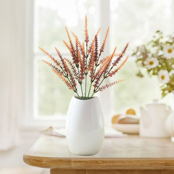 Fake Wheat Ears Bouquet, Artificial Harvest Decor, UV Resistant Plastic Stems, No Fade Outdoor Indoor Floral Arrangement, Rustic Wedding Party Decoration