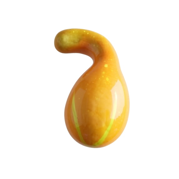 Fake Yellow Crookneck Gourd 1 Pc Artificial Halloween Pumpkin Ornament Realistic Harvest Vegetable Figurine Accent with Lifelike Texture for Autumn Festive Table Display on Desk Home