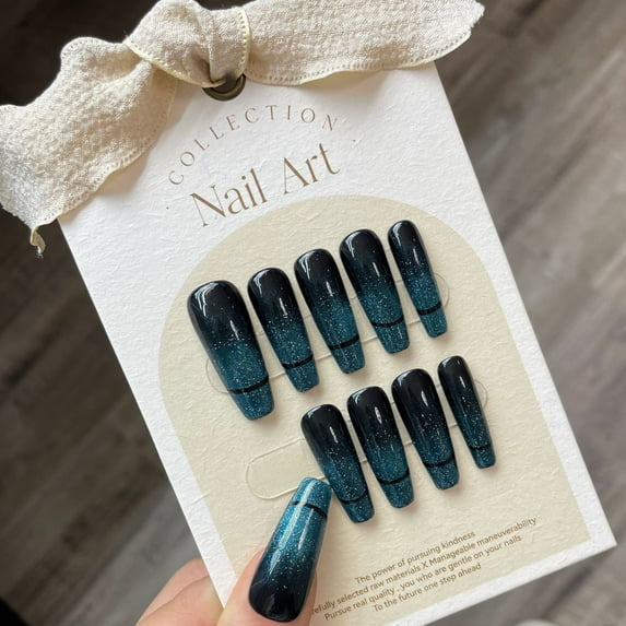 Fake nails. Press to wear nails, disassemble finished products, reusable. Fake nail model: L size