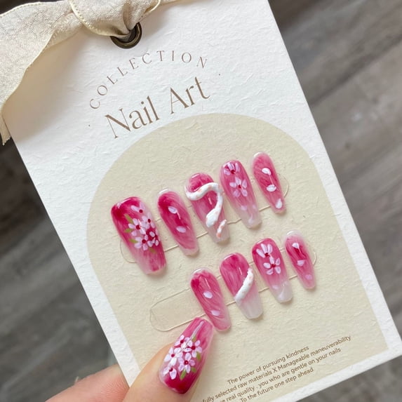 Fake nails. Press to wear nails, disassemble finished products, reusable. Fake nail model: M size