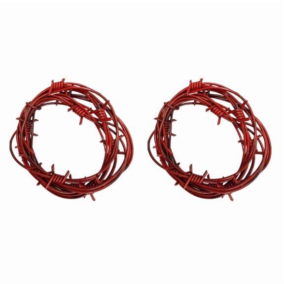 Fakes Rusted Barbed Wire Decoration Plastic Barb Wire Decoration Props for Christmas Western Party Decors