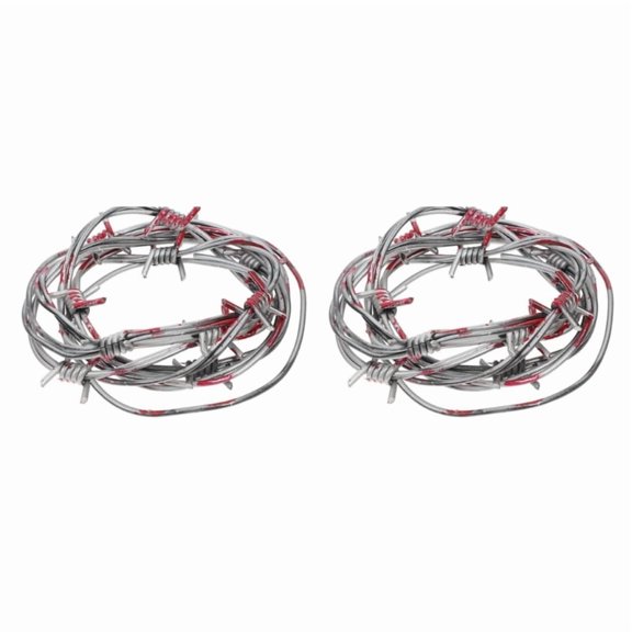 Fakes Rusted Barbed Wire Decoration Plastic Barb Wire Decoration Props for Christmas Western Party Decors