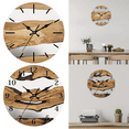 thumbnail image 1 of Fakrich 30CM Silent Wooden Brown Wall Clock, Farmhouse Style Vintage Rustic Clocks for Walls, Distressed Kitchen Clock Decorative for Living Room Bedroom Office ﻿(A), 1 of 10
