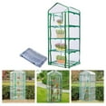 thumbnail image 1 of Fakrich 4 Tier Roll-Up Zipper Door Greenhouse Replacement Cover,61'' H x 27'' L x 19'' W Clear PVC Plant Greenhouse Cover for Gardening Plants Cold Frost Protection Wind Rain Proof, 1 of 10