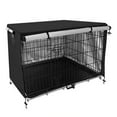 thumbnail image 1 of Fakrich Collapsible Dog Crate Cover,Durable Windproof Polyester Pet Kennel Oxford Fabric Covers,Breathable Blackout Cover for 1/2/3 Door Dog Cage (25" L x 19.6" W x 19" H,Black), 1 of 6