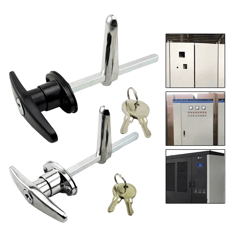 Garage Door T Handle Lock Keyed - Replacement Lock With 2 Keys For Garage Door Security